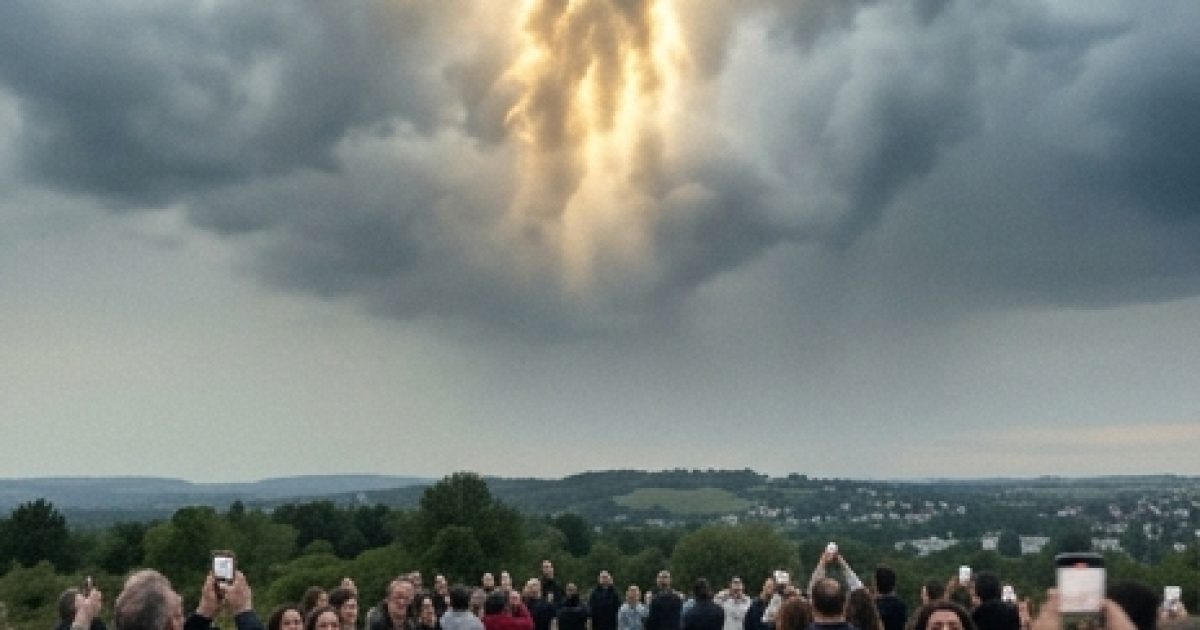 Un homme immortalise le Christ Rédempteur de rio brillant à travers les nuages