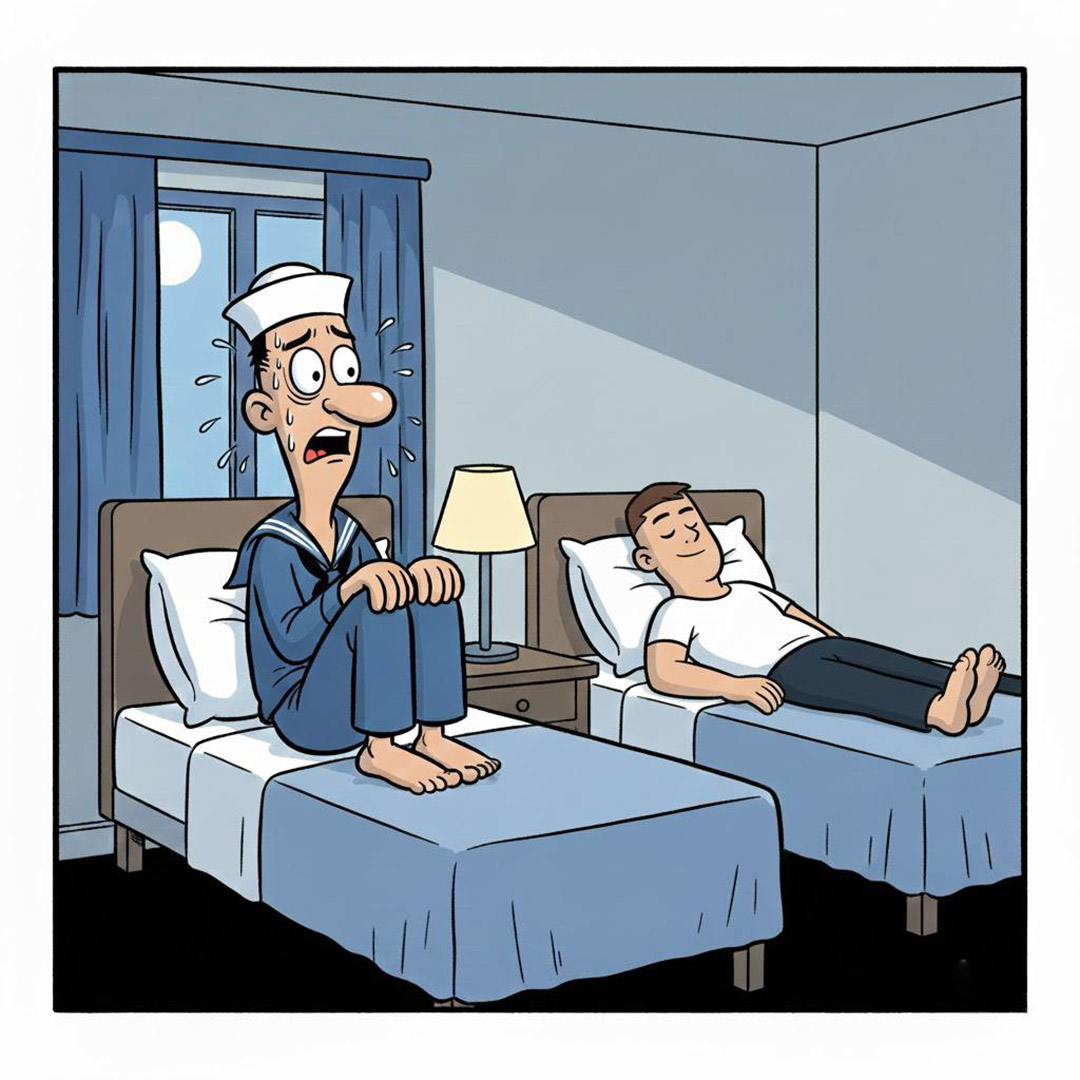 Un marin s’est arrêté dans une petite ville pour trouver un hôtel