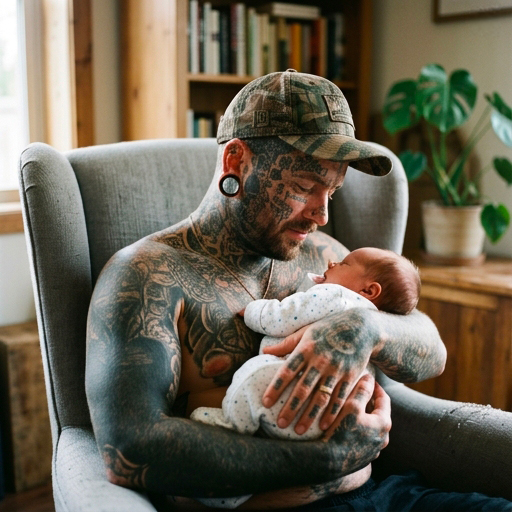 Un père se fait enlever tous ses tatouages pour le bien de sa jeune fille