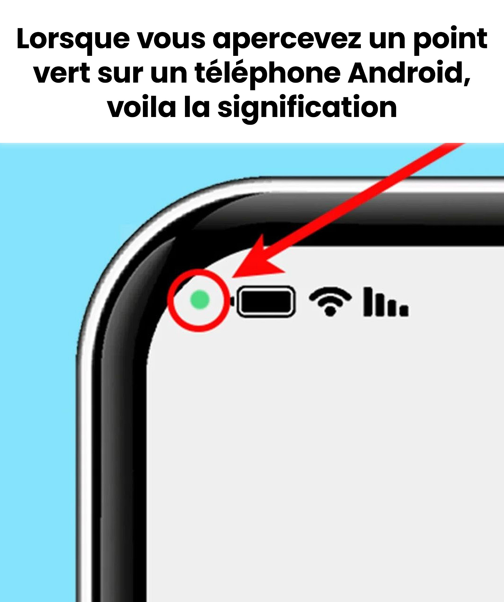 Un point vert apparaît sur votre téléphone Android ? Découvrez ce qu’il signifie