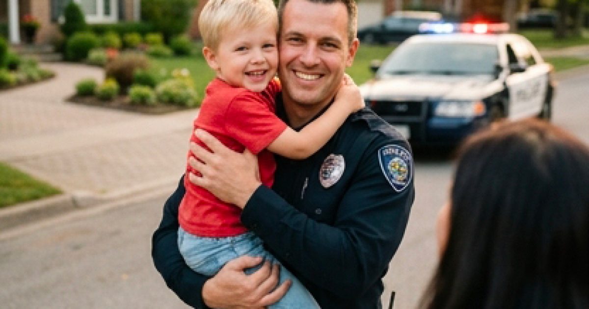 Un policier tenait mon enfant en bas âge quand je suis rentrée à la maison — je n'étais pas prête à entendre la vérité