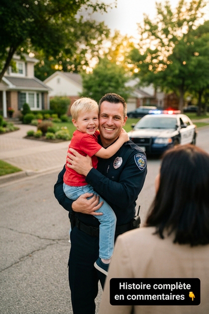Un policier tenait mon enfant en bas âge quand je suis rentrée à la maison — je n'étais pas prête à entendre la vérité