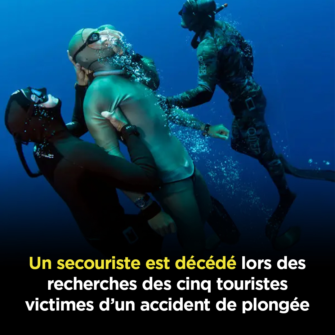 Un secouriste a perdu la vie lors des opérations de recherche des cinq touristes italiens victimes d’un accident de plongée