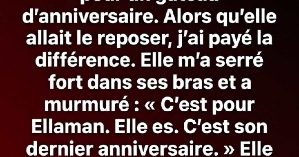 Un simple geste de gentillesse au magasin, je m’en souviendrai toujours