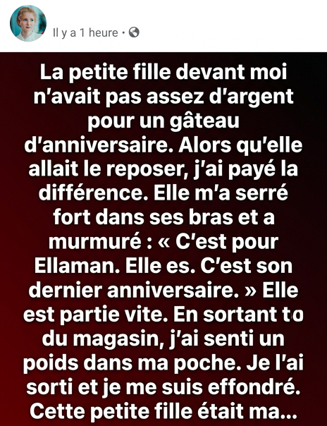 Un simple geste de gentillesse au magasin, je m’en souviendrai toujours