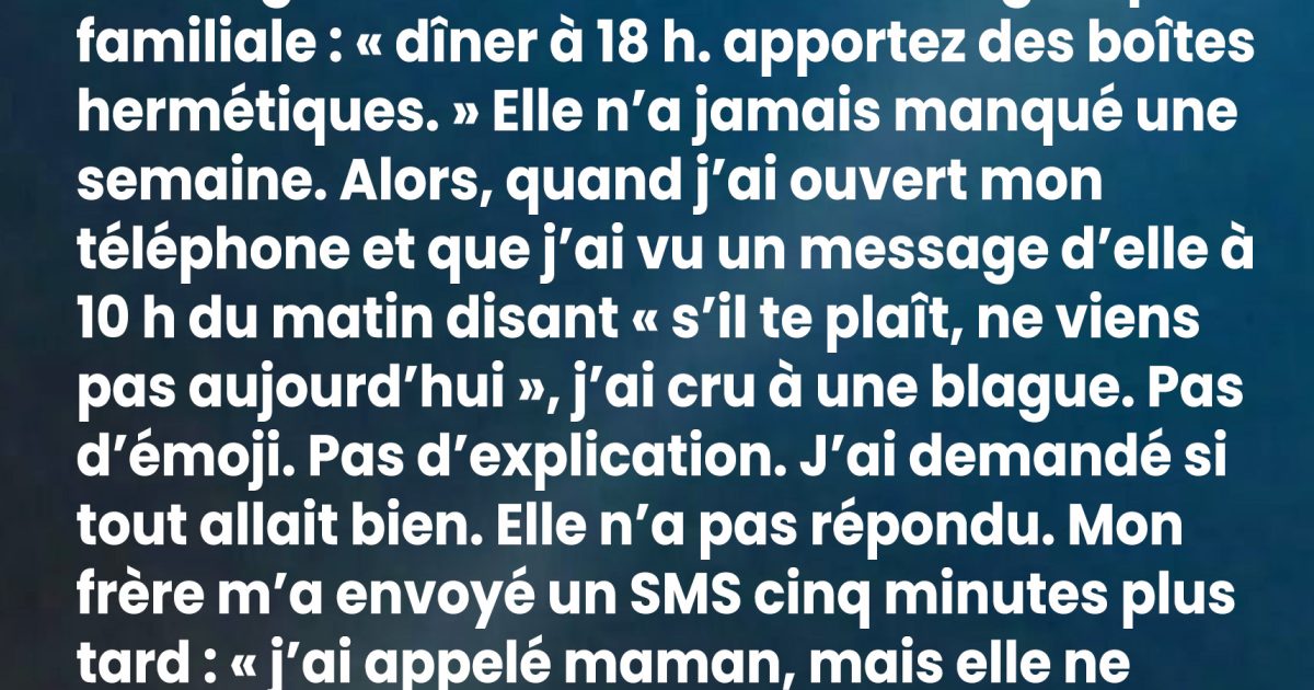 Un simple texte qui a révélé des vérités familiales cachées