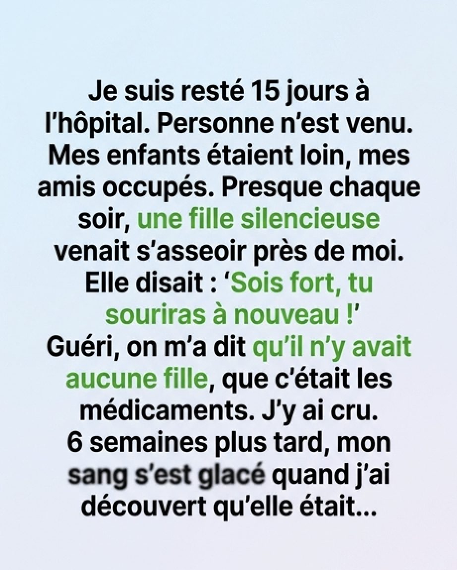Une fille est apparue à mon chevet à l’hôpital — puis elle a prononcé mon nom
