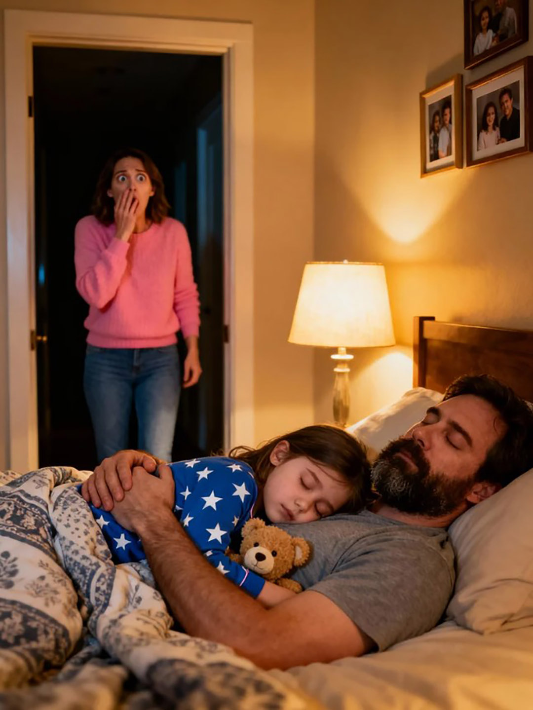 Une fillette de huit ans dort seule, mais chaque matin, elle se plaint que son lit est « trop petit ». Lorsque sa mère regarde la caméra à 2 heures du matin, elle fond en larmes…