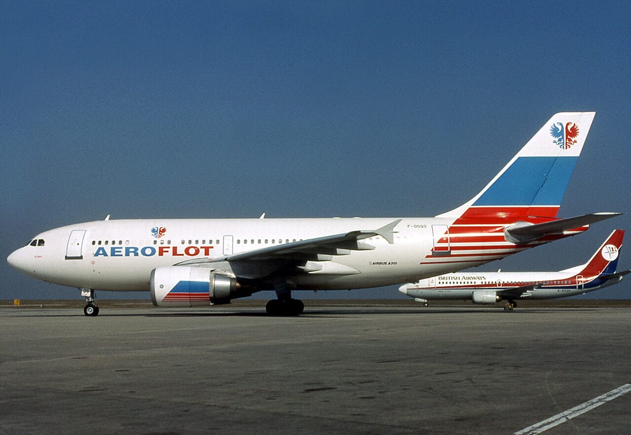 Avion A310 d'Aeroflot en vol