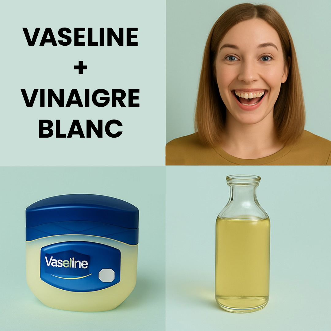 Vaseline + vinaigre blanc = un duo Magique