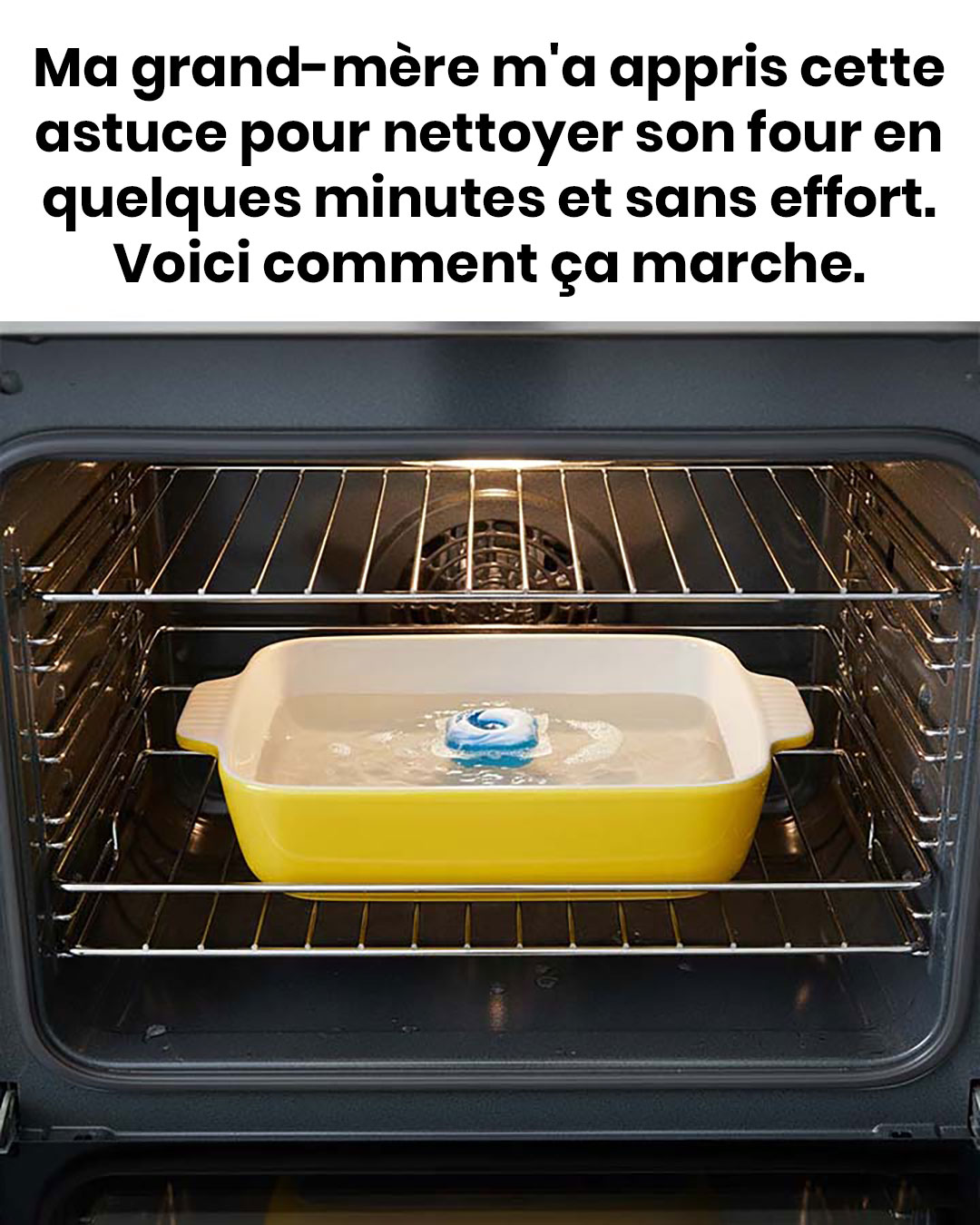 Voici l'astuce simple de grand-mère pour nettoyer un four