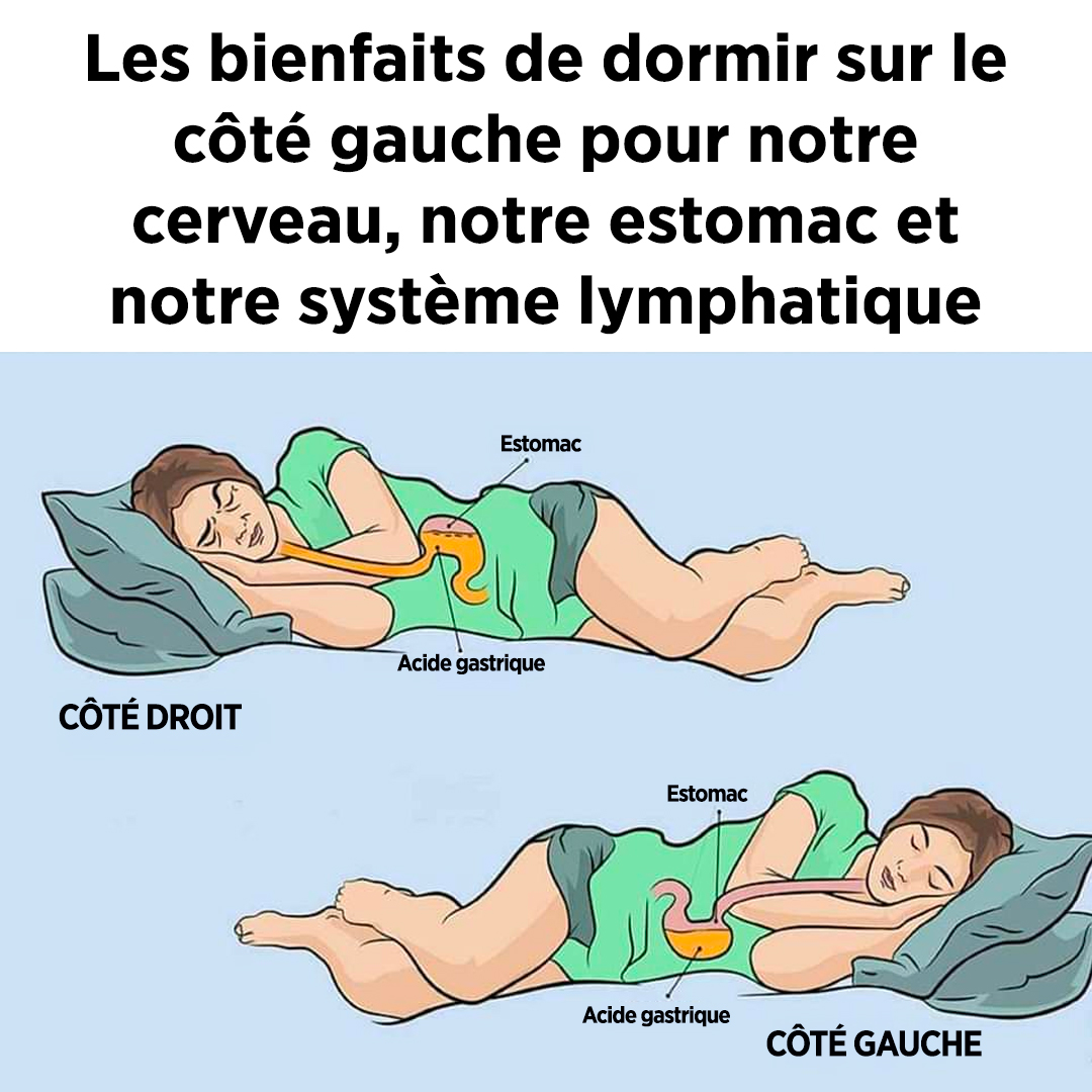 Voici les bienfaits de dormir sur le côté gauche pour notre cerveau, notre estomac et notre système glymphatique