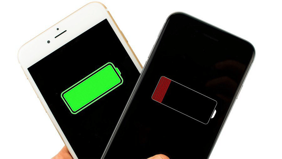 Téléphone avec batterie faible
