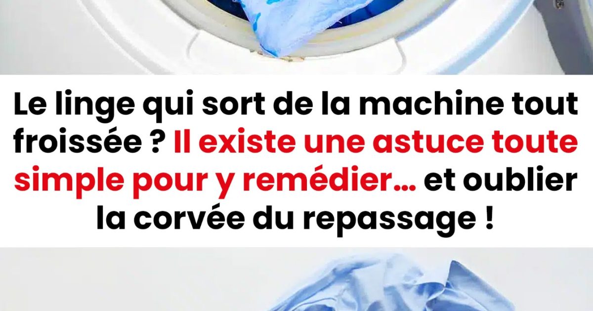 Votre linge ressort tout froissé de la machine ? Découvrez une astuce simple pour dire adieu aux plis et éviter le repassage
