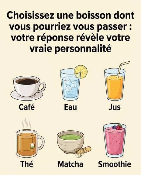 Vous devez choisir une boisson dont vous accepteriez de vous passer : Votre réponse révèle votre véritable personnalité