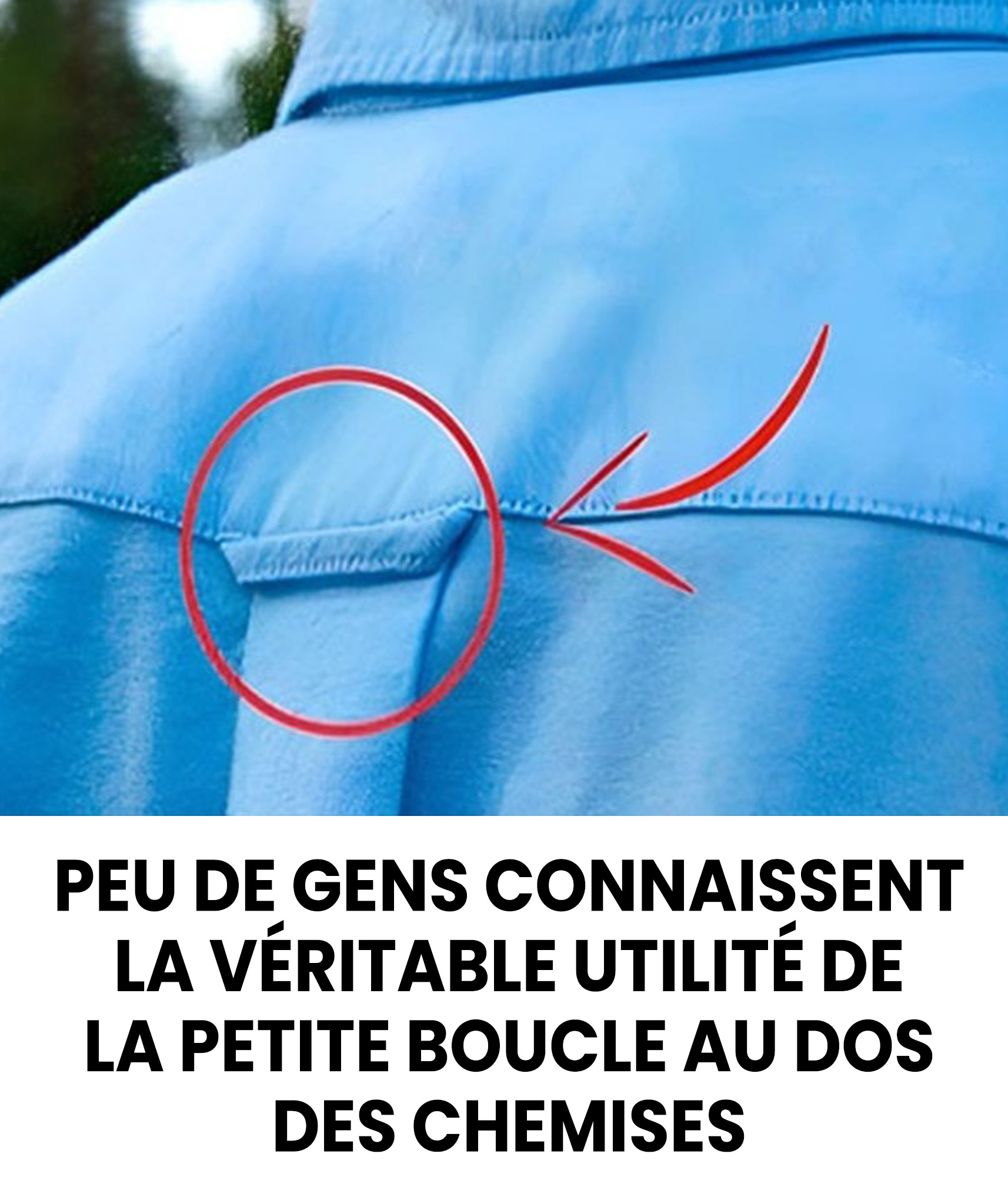 Vous êtes-vous déjà demandé à quoi sert la petite boucle au dos des chemises ?